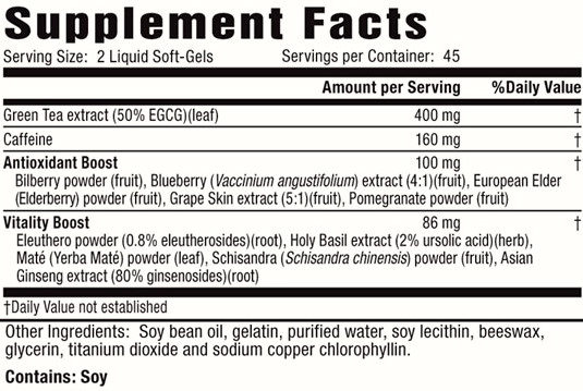 Green Tea Pill: Fat Burner Supplement Facts - 160 mg of caffeine!